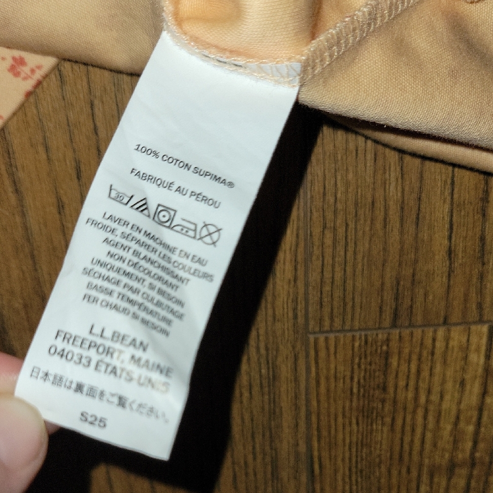 L.L. Bean Peach and Red Floral Top - Picture 4 of 4